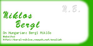 miklos bergl business card